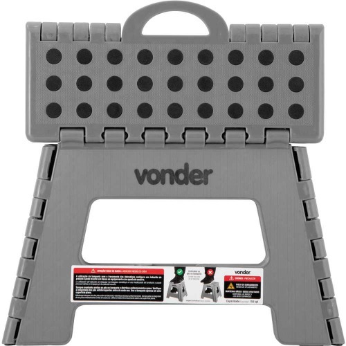 Banqueta plástica dobrável cinza 220 mm Banqueta plástica dobrável cinza 220 mm