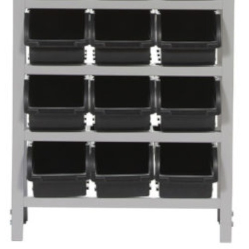 Estante met�lica com 12 gavetas n� 5 preta - EP12/5P