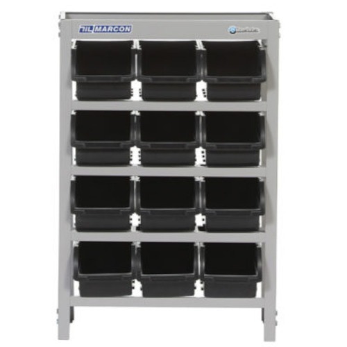 Estante met�lica com 12 gavetas n� 5 preta - EP12/5P