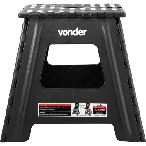 Banqueta plástica dobrável preta 360 mm Banqueta plástica dobrável preta 360 mm