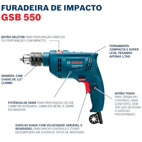 Furadeira de impacto 1/2