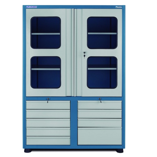 Armrio para ferramentas com 3 prateleiras e portas de vidro - AM-70 