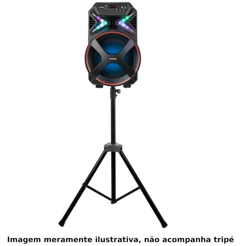 Caixa de som amplificada 700W RMS Bluetooth e FM Connect lights Plus - CM-700  110V/220V Caixa de som amplificada 700W RMS Bluetooth e FM Connect lights Plus - CM-700  110V/220V