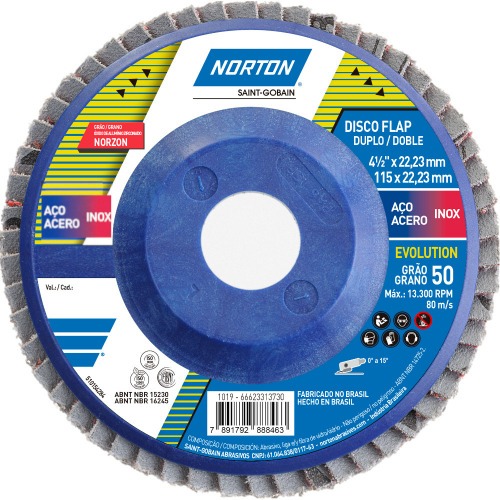 Disco de lixa flap disc reto 4.1/2