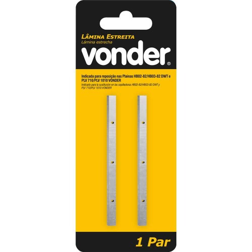 Lâmina estreita para plainas elétricas 82 x 5,5 x 1,1 mm 2 peças Lâmina estreita para plainas elétricas 82 x 5,5 x 1,1 mm 2 peças