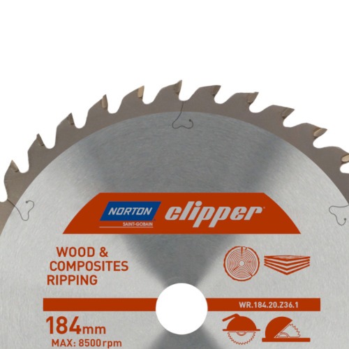Disco de serra para madeira 184 x 20 mm 36 dentes - Clipper