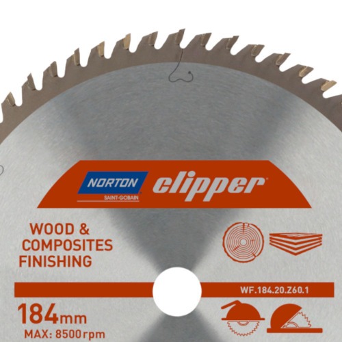 Disco de serra para madeira 184 x 20 mm 60 dentes - Clipper