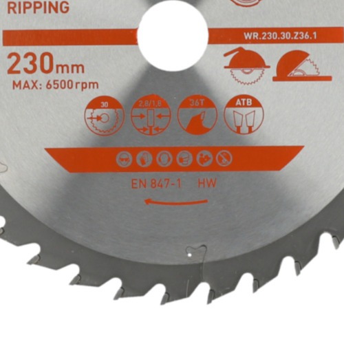 Disco de serra para madeira 230 x 30 mm 36 dentes - Clipper Disco de serra para madeira 230 x 30 mm 36 dentes - Clipper