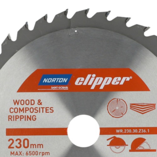 Disco de serra para madeira 230 x 30 mm 36 dentes - Clipper Disco de serra para madeira 230 x 30 mm 36 dentes - Clipper