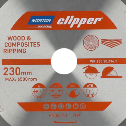 Disco de serra para madeira 230 x 30 mm 36 dentes - Clipper Disco de serra para madeira 230 x 30 mm 36 dentes - Clipper