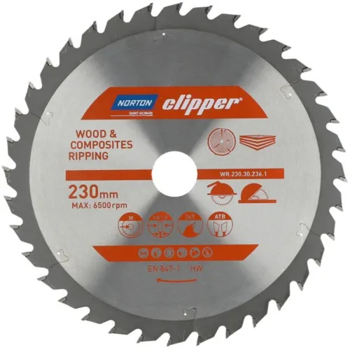 Disco de serra para madeira 230 x 30 mm 36 dentes - Clipper
