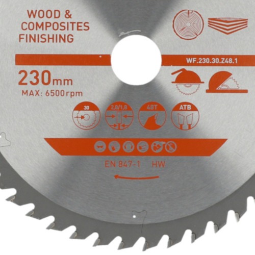 Disco de serra para madeira 230 x 30 mm 48 dentes - Clipper Disco de serra para madeira 230 x 30 mm 48 dentes - Clipper