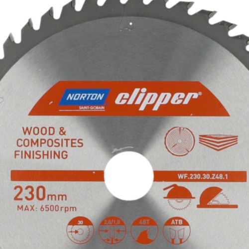 Disco de serra para madeira 230 x 30 mm 48 dentes - Clipper Disco de serra para madeira 230 x 30 mm 48 dentes - Clipper