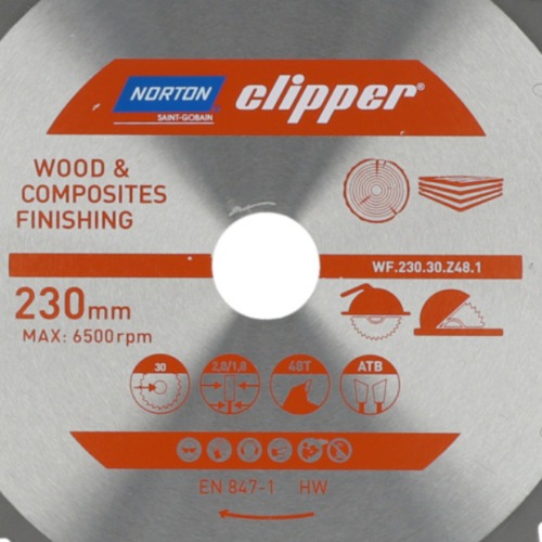 Disco de serra para madeira 230 x 30 mm 48 dentes - Clipper Disco de serra para madeira 230 x 30 mm 48 dentes - Clipper