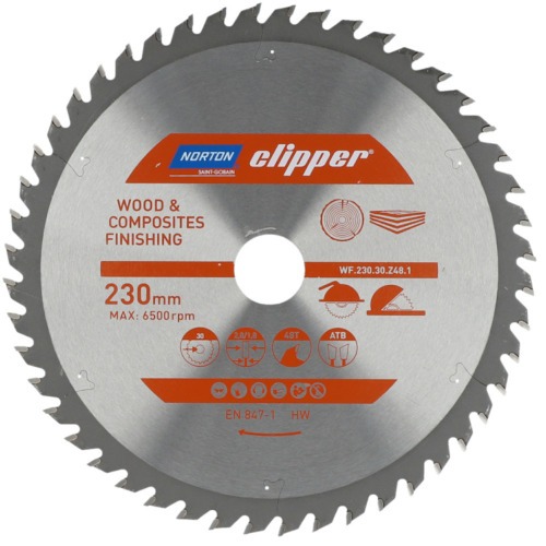 Disco de serra para madeira 230 x 30 mm 48 dentes - Clipper Disco de serra para madeira 230 x 30 mm 48 dentes - Clipper