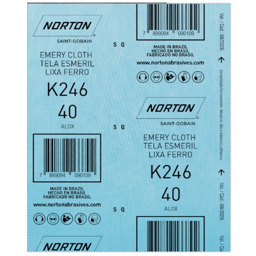 Folha de lixa para ferro 225 x 275 mm - K246 Folha de lixa para ferro 225 x 275 mm - K246
