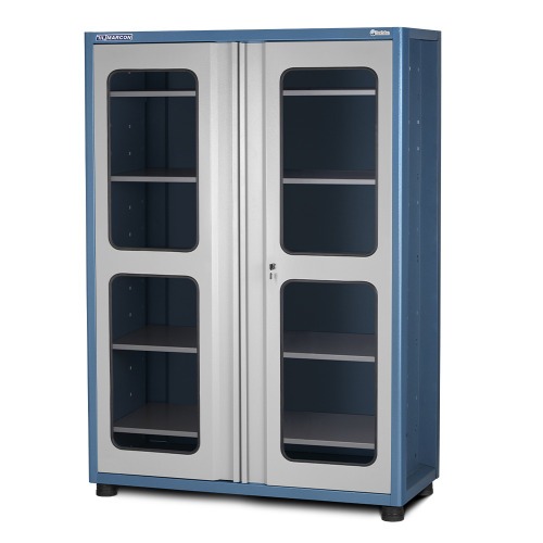 Armrio para ferramentas com 5 prateleiras e portas de vidro - AM-10