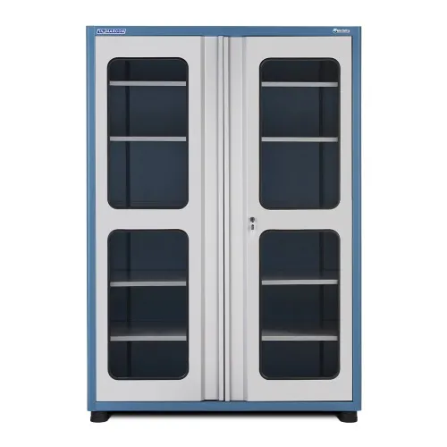 Armário para ferramentas com 5 prateleiras e portas de vidro - AM-10