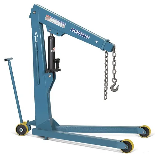 Guincho hidráulico capacidade 2 ton rodagem de poliuretano e prolongador - MGH-2CP                           