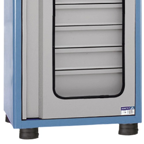 Armrio com 5 gavetas chapa perfurada e porta em vidro - AM-41