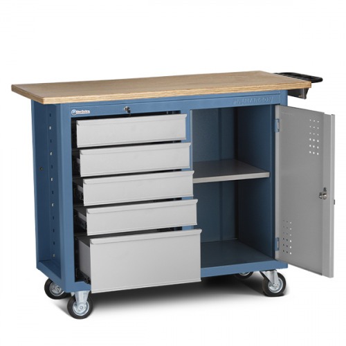 Bancada móvel com 5 gavetas 1 porta e 1 prateleira - 2005-M Bancada móvel com 5 gavetas 1 porta e 1 prateleira - 2005-M