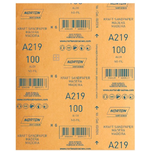 Folha de lixa para laca e verniz 225 x 275 mm - A219