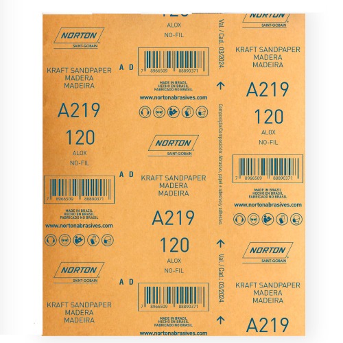 Folha de lixa para laca e verniz 225 x 275 mm - A219