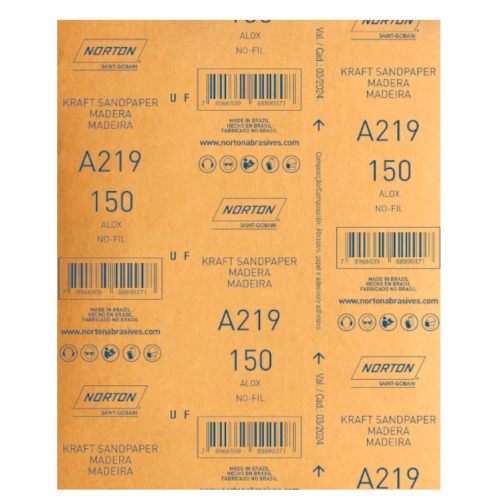 Folha de lixa para laca e verniz 225 x 275 mm - A219 Folha de lixa para laca e verniz 225 x 275 mm - A219
