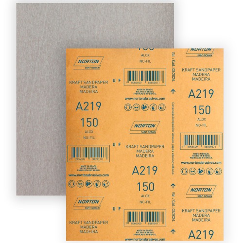 Folha de lixa para laca e verniz 225 x 275 mm - A219 Folha de lixa para laca e verniz 225 x 275 mm - A219