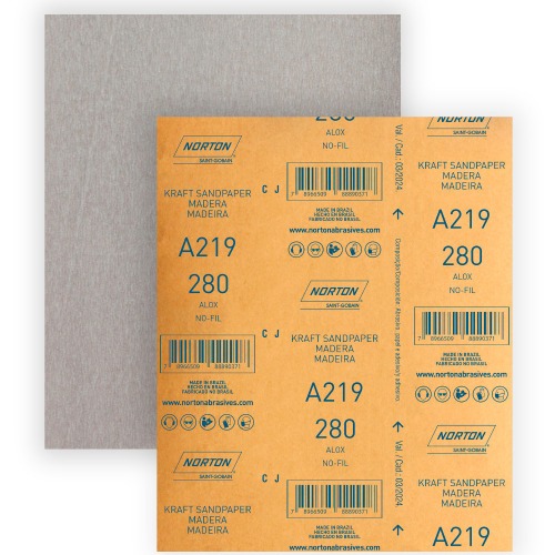 Folha de lixa para laca e verniz 225 x 275 mm - A219 Folha de lixa para laca e verniz 225 x 275 mm - A219