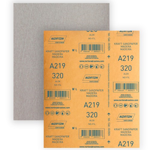Folha de lixa para laca e verniz 225 x 275 mm - A219