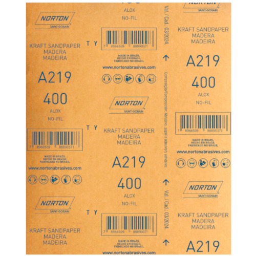 Folha de lixa para laca e verniz 225 x 275 mm - A219