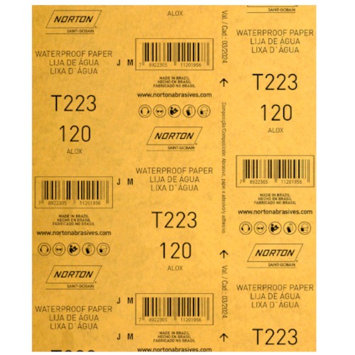 Folha de lixa D'água 225 x 275 mm - T223 Folha de lixa D'água 225 x 275 mm - T223