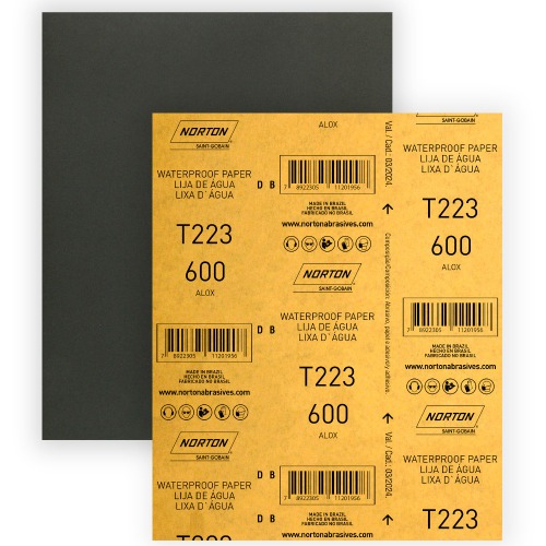 Folha de lixa D'gua 225 x 275 mm - T223