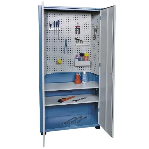 Armário para ferramentas com 2 prateleiras e portas de aço - AM-73