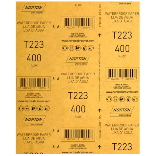 Folha de lixa D'gua 225 x 275 mm - T223