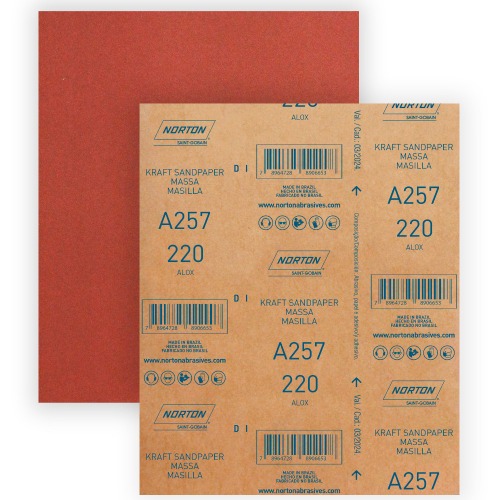 Folha de lixa para massa 225 x 275 mm - A257 