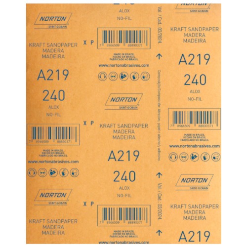 Folha de lixa para laca e verniz 225 x 275 mm - A219