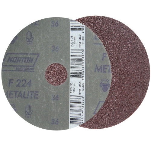 Disco de lixa de fibra 115 x 22 mm - F224