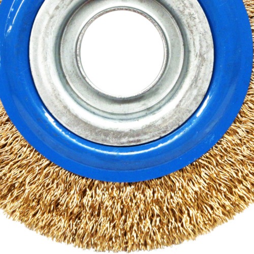 Escova circular ondulada latonada 152,4 x 19 mm Escova circular ondulada latonada 152,4 x 19 mm