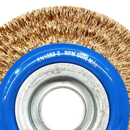 Escova circular ondulada latonada 152,4 x 19 mm Escova circular ondulada latonada 152,4 x 19 mm