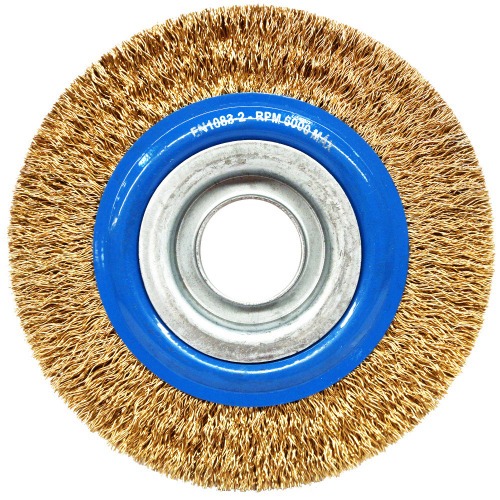 Escova circular ondulada latonada 152,4 x 19 mm Escova circular ondulada latonada 152,4 x 19 mm