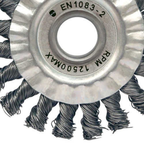 Escova de aço circular torcida 114,3 x 12,7 mm Escova de aço circular torcida 114,3 x 12,7 mm