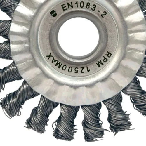 Escova de aço circular torcida 114,3 x 12,7 mm