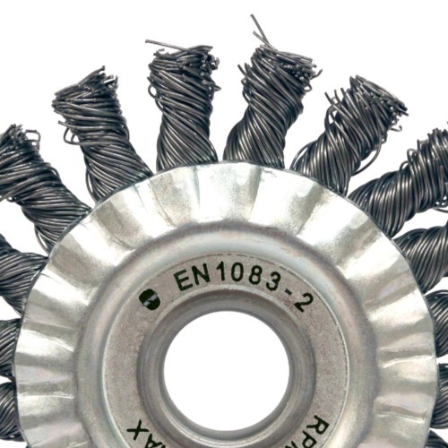 Escova de aço circular torcida 114,3 x 12,7 mm Escova de aço circular torcida 114,3 x 12,7 mm