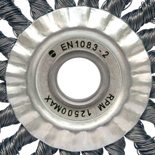 Escova de aço circular torcida 114,3 x 12,7 mm Escova de aço circular torcida 114,3 x 12,7 mm