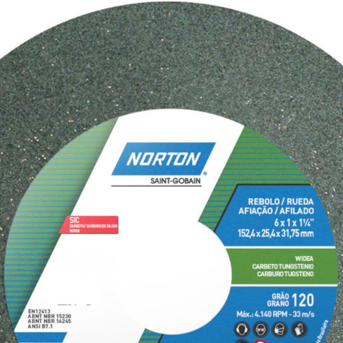 Rebolo reto para metal duro 6