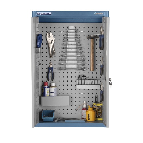 Armrio porta ferramentas com chapa perfurada e portas de ao - AM-54