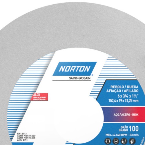 Rebolo reto para metal duro 6 Rebolo reto para metal duro 6