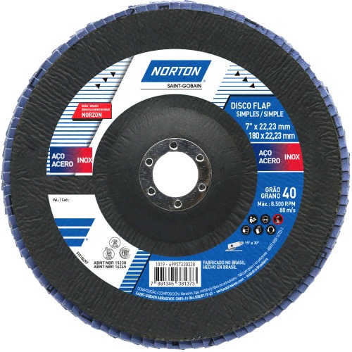 Disco de lixa flap fibra 7 Disco de lixa flap fibra 7